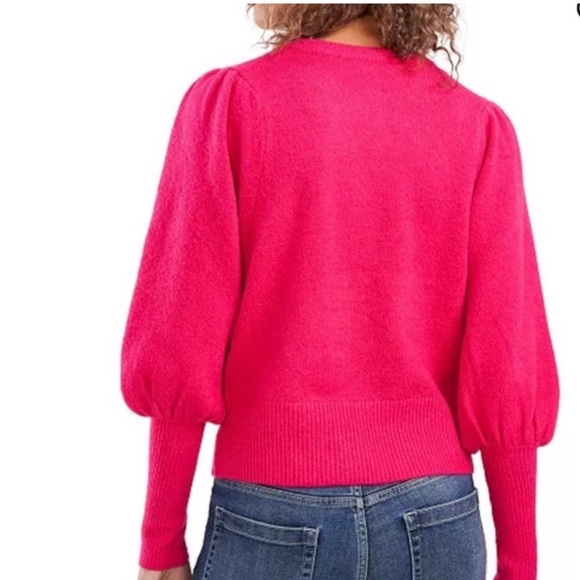 Cece “Pearl Puff” Sweater in Pink sz M - Picture 3 of 7